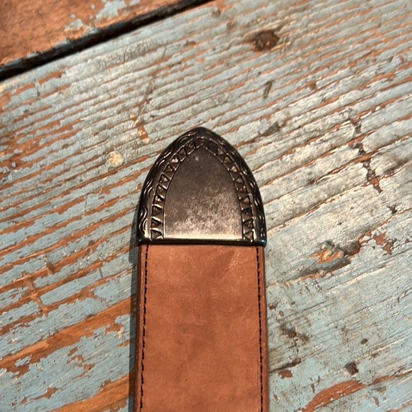 Another Line, Inc. brown belt with silver detail size Medium - Picture 4 of 5
